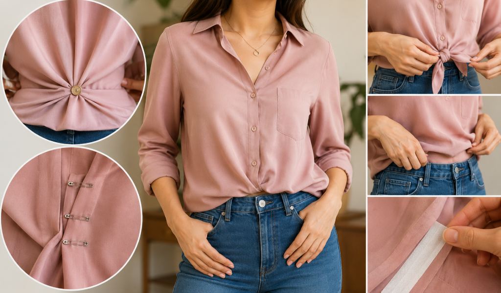 How to Alter a Blouse That Is Too Big Without Sewing