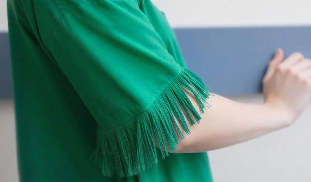 striking fringe off-the-shoulder