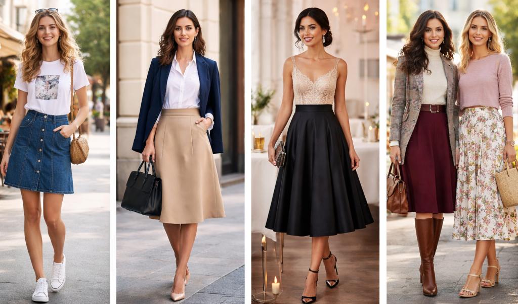 How to Style an A-Line Skirt