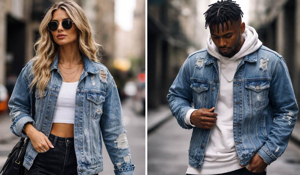 Distressed or Vintage Denim Jacket