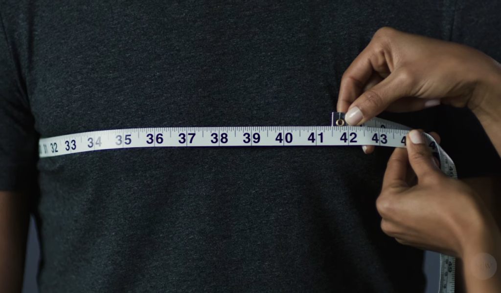 Step-by-Step Guide to Measure Chest Width (Men)